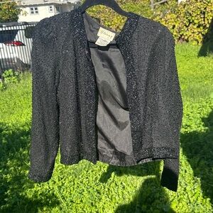Stenay Elegant Black Sequin Blazer with Some Flaws
